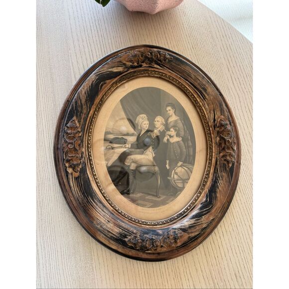 Antique George Washington Family framed etching president of the United States - Picture 2 of 6